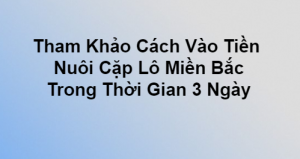 cách vào tiền nuôi lô cặp