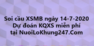 Soi cầu XSMB ngày 14–07–2020