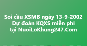 Soi cầu XSMB ngày 13–09–2020